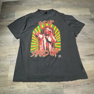 Fashion Victim Bob Marley T-Shirt Mens‎ XL Black Get Up Stand Up Vintage Graphic
